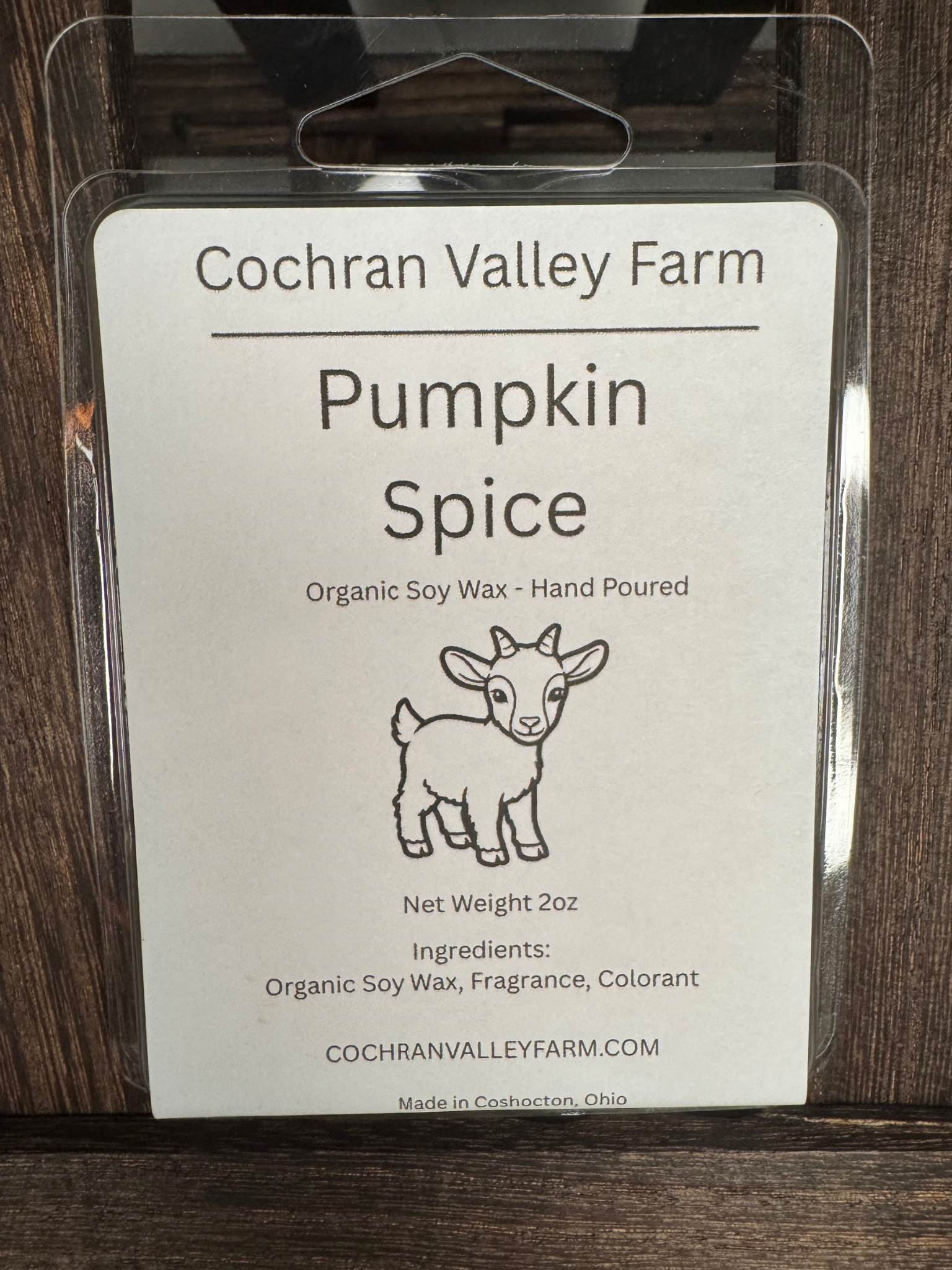 Pumpkin spice organic soy wax melt