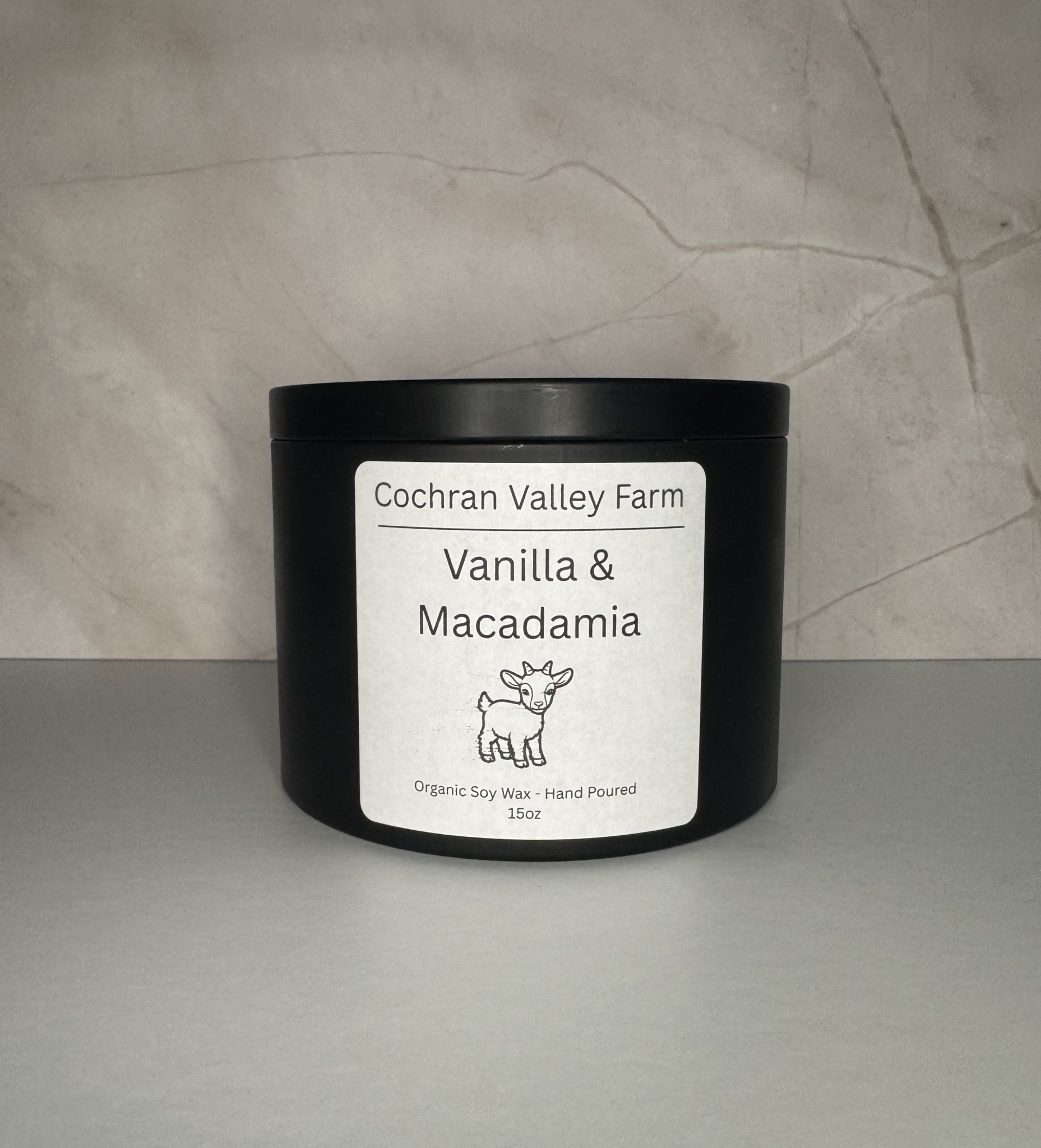 Vanilla & Macadamia Organic Soy Wax Candle